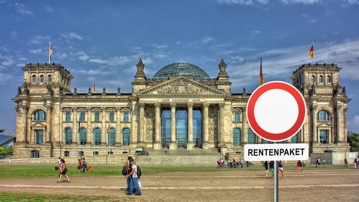 Bundestag Rentenpaket Bundestag Verbotsschild